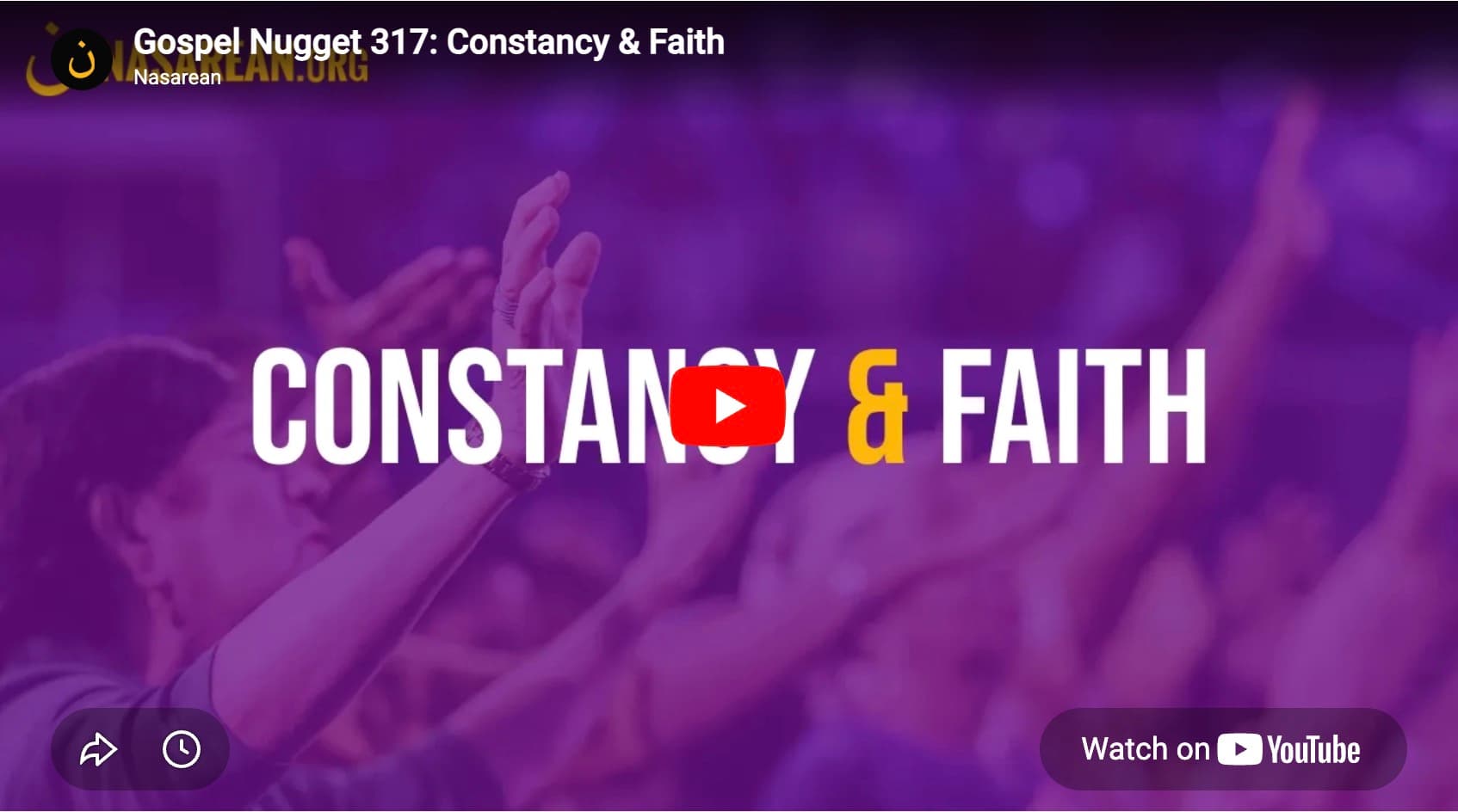 Gospel Nugget 317: Constancy & Faith